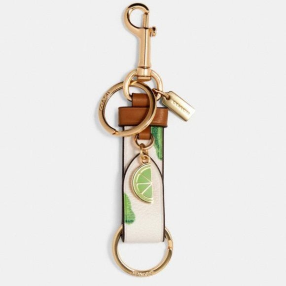 Coach Accessories Nwt Coach Lime Trigger Snap Keychain Bag Charm